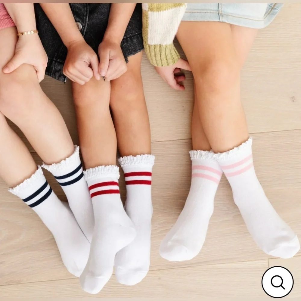 girl by little stocking Co. Classic Stripe Midi Sock 3-Pack